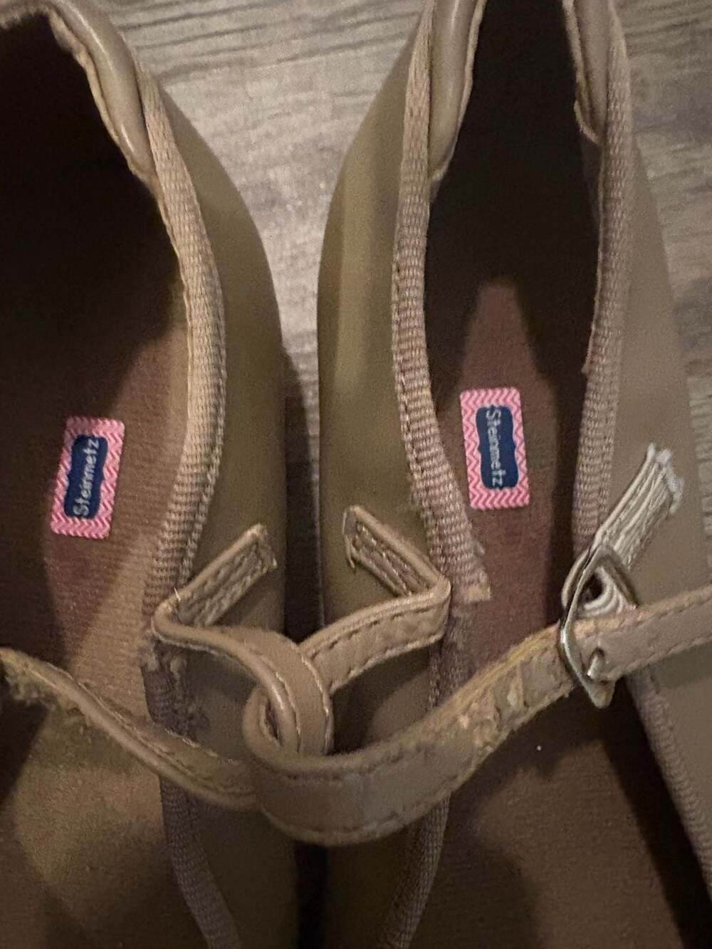 Steinmetz Kids Tap Shoes Tan Size 1.5M - Picture 3 of 5